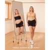 image:imageMANGOPOP Shapewear Bodysuits for Women Tummy Control Scoop Neck Short Sleeve Seamless Thong Compression body shaper TopsBeige