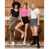 image:imageMANGOPOP Womens Bodysuit Deep V Neck Puff Short Sleeve Fitted Body Suits Casual Blouse Tops ElegantBlush