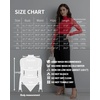 image:imageMANGOPOP Womens Mock Turtle Neck Bodysuit Mesh Long Sleeve Body Suit Sexy Sheer Going Out Tops03 Red