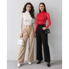 image:imageMANGOPOP Womens Mock Turtle Neck Bodysuit Mesh Long Sleeve Body Suit Sexy Sheer Going Out Tops03 Red