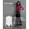image:imageMANGOPOP Womens Mock Turtle Neck Bodysuit Mesh Long Sleeve Body Suit Sexy Sheer Going Out Tops06 Rose Pink
