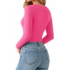 image:imageMANGOPOP Double Lined Long Sleeve Tops for Women Crew Neck T Shirts Basic Tee Womens Going Out Tops Trendy 2025Long Sleeve Blush