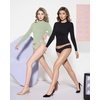 image:imageMANGOPOP Double Lined Long Sleeve Tops for Women Crew Neck T Shirts Basic Tee Womens Going Out Tops Trendy 2025Long Sleeve Misty Jade