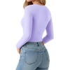 image:imageMANGOPOP Double Lined Long Sleeve Tops for Women Crew Neck T Shirts Basic Tee Womens Going Out Tops Trendy 2025Long Sleeve Very Peri