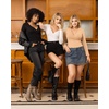 image:imageMANGOPOP Womens Cross Wrap Ruched Plunge Sexy Deep V Neck Slim Fit Long Sleeve Fleece Lined T Shirt Tunic Tops TeeNude