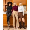 image:imageMANGOPOP Womens Mock Turtle Neck Slim Fit Long Sleeve Shirts Fall Fashion Tight Tops Basic Tee Winter Undershirt02 White
