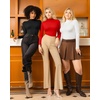image:imageMANGOPOP Womens Mock Turtle Neck Slim Fit Long Sleeve Shirts Fall Fashion Tight Tops Basic Tee Winter Undershirt08 Red