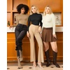 image:imageMANGOPOP Womens Mock Turtle Neck Slim Fit Long Sleeve Shirts Fall Fashion Tight Tops Basic Tee Winter Undershirt12 Beige