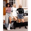 image:imageMANGOPOP Womens Mock Turtle Neck Slim Fit Long Sleeve Shirts Fall Fashion Tight Tops Basic Tee Winter Undershirt14 Marsala