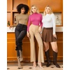 image:imageMANGOPOP Womens Mock Turtle Neck Slim Fit Long Sleeve Shirts Fall Fashion Tight Tops Basic Tee Winter Undershirt15 Blush