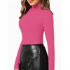 image:imageMANGOPOP Womens Mock Turtle Neck Slim Fit Long Sleeve Shirts Fall Fashion Tight Tops Basic Tee Winter Undershirt15 Blush
