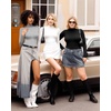 image:imageMANGOPOP Womens Mock Turtle Neck Slim Fit Long Sleeve Shirts Fall Fashion Tight Tops Basic Tee Winter Undershirt17 Light Heather Grey