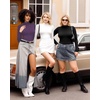 image:imageMANGOPOP Womens Mock Turtle Neck Slim Fit Long Sleeve Shirts Fall Fashion Tight Tops Basic Tee Winter Undershirt25 Purple