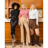image:imageMANGOPOP Womens Mock Turtle Neck Slim Fit Long Sleeve Shirts Fall Fashion Tight Tops Basic Tee Winter Undershirt26 Pink