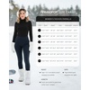 image:imageMANGOPOP Womens Mock Turtleneck Long Sleeve Shirt Fall Outfits Fashion Thermal Undershirt Basic Tops Fleece Lined Tee 202501 Black