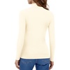 image:imageMANGOPOP Womens Mock Turtleneck Shirt Long Sleeve Thermal Polar Fleece Lined Basic Tops Going Out 2025 Trendy WearA2 Creamy White