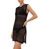 image:imageMANGOPOP Swimsuit Coverup for Women Crochet Cover Up 2026 Summer Bathing Suit Coverups Mesh Knit Beach Dress Vacation OutfitsBlack