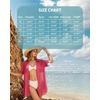 image:imageMANGOPOP Women Swimsuit Coverup Button Down Shirt Side Split Bathing Suit Cover Up Beach Cover Ups Vacation OutfitsRose Pink