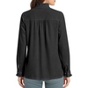 image:imageMANGOPOP Button Down Shirts for Women Long Sleeve Ruffle Blouses Business Casual Tops 2026 Trendy OutfitBblack