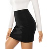 image:imageMANGOPOP Mini Faux Suede Skirt for Women High Waist SkirtsBlack011