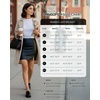 image:imageMANGOPOP Women Faux Leather Skirt High Waist Bodycon Pencil Mini Leather Skirt with ShortsAblack