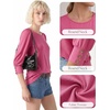 image:imageMANGOPOP Womens 34 Sleeve Puff Tunic Tops Dressy Casual Soft Stretchy Wrinkle Resistant Blouses For Work DailyCoral