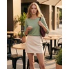 image:imageMANGOPOP Womens 34 Sleeve Puff Tunic Tops Dressy Casual Soft Stretchy Wrinkle Resistant Blouses For Work DailySage Green