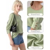 image:imageMANGOPOP Womens 34 Sleeve Puff Tunic Tops Dressy Casual Soft Stretchy Wrinkle Resistant Blouses For Work DailySage Green