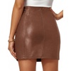 image:imageMANGOPOP Womens High Waist Bodycon Mini Short Faux Leather Skirt with SlitBrown Snakeskin