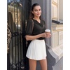 image:imageMANGOPOP Womens Short Sleeve Tunic Tops V Neck Summer Dressy Casual Blouse Loose Fit Soft Stretch Wrinkle Free ShirtBlack