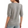image:imageMANGOPOP Womens Short Sleeve Tunic Tops V Neck Summer Dressy Casual Blouse Loose Fit Soft Stretch Wrinkle Free ShirtLight Grey