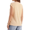 image:imageMANGOPOP Womens V Neck Cap Sleeve Tunic Tops Ribbed Textured Blouses Stretch Wrinkle Free Casual Dressy Shirts for WorkApricot