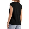 image:imageMANGOPOP Womens V Neck Cap Sleeve Tunic Tops Ribbed Textured Blouses Stretch Wrinkle Free Casual Dressy Shirts for WorkBlack