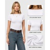 image:imageMANGOPOP Short Sleeve Boat Neck Tops for Women Fitted Tight Shirts Summer Y2k Basic Tops 2026 Spring OutfitsCreamy White