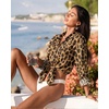 image:imageMANGOPOP Womens Swimsuit Coverup Button Down Shirt Casual Floral Bathing Suit Cover Up Beach Cover Ups Dress 2026Leopard