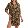 image:imageMANGOPOP Womens Swimsuit Coverup Button Down Shirt Casual Floral Bathing Suit Cover Up Beach Cover Ups Dress 2026Leopard