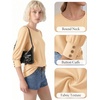 image:imageMANGOPOP Womens 34 Sleeve Puff Tunic Tops Dressy Casual Soft Stretchy Wrinkle Resistant Blouses For Work DailyApricot