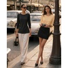 image:imageMANGOPOP Womens 34 Sleeve Puff Tunic Tops Dressy Casual Soft Stretchy Wrinkle Resistant Blouses For Work DailyApricot