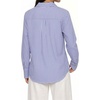 image:imageMANGOPOP Striped Button Down Shirts for Women Dress Shirts V Neck Long Sleeve Casual Blouses Office Work Shirt with PocketBlue and White Stripes