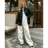 image:imageMANGOPOP YearRound Flannel Shirt for Women  Lightweight Oversized Long Sleeve Button Down Plaid for Effortless LayeringBlack and Green Plaid