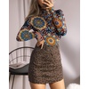 image:imageMANGOPOP Womens Mock Turtle Neck Long Sleeve Tops Bodysuit Jumpsuit04 Long Sleeve Mandala