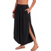 image:imageMANGOPOP Women Wide Leg Palazzo Pants 2026 Boho Summer Beach Casual Trousers Slacks for Travel VacationBlack