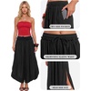 image:imageMANGOPOP Women Wide Leg Palazzo Pants 2026 Boho Summer Beach Casual Trousers Slacks for Travel VacationBlack