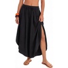 image:imageMANGOPOP Women Wide Leg Palazzo Pants 2026 Boho Summer Beach Casual Trousers Slacks for Travel VacationBlack