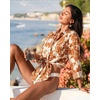 image:imageMANGOPOP Womens Swimsuit Coverup Button Down Shirt Casual Floral Bathing Suit Cover Up Beach Cover Ups Dress 2026Brown Flower