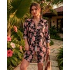 image:imageMANGOPOP Womens Swimsuit Coverup Button Down Shirt Casual Floral Bathing Suit Cover Up Beach Cover Ups Dress 2026Pink Flower