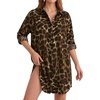 image:imageMANGOPOP Womens Swimsuit Coverup Button Down Shirt Casual Floral Bathing Suit Cover Up Beach Cover Ups Dress 2026Brown Leopard
