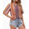 image:imageMANGOPOP Womens Boho Floral Print Tunic Top V Neck 34 Sleeve Peasant Blouse Dressy Casual Summer Beach Loose OutfitPattern