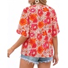 image:imageMANGOPOP Womens Boho Floral Print Tunic Top V Neck 34 Sleeve Peasant Blouse Dressy Casual Summer Beach Loose OutfitSunflower