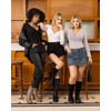 image:imageMANGOPOP Womens Cross Wrap Ruched Plunge Sexy Deep V Neck Slim Fit Long Sleeve Fleece Lined T Shirt Tunic Tops TeeLight Grey